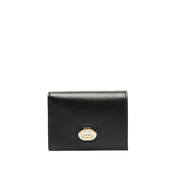 Marina GG Logo Plaque Leather Wallet at Enigma Boutique