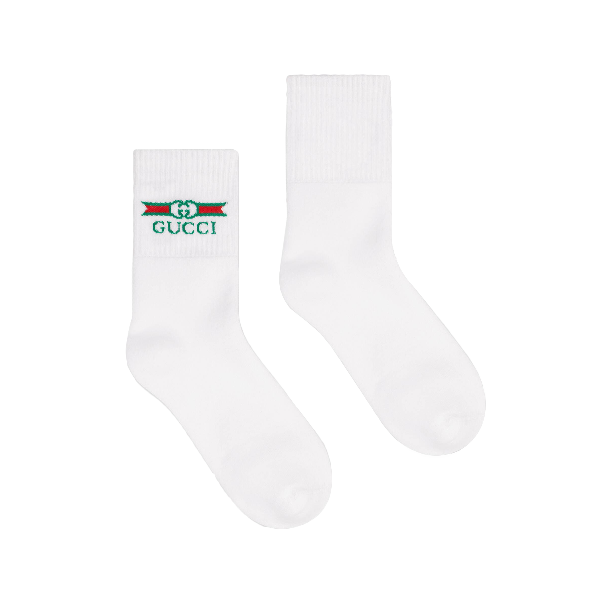 Cotton Socks With Gucci Label Detail Enigma Boutique