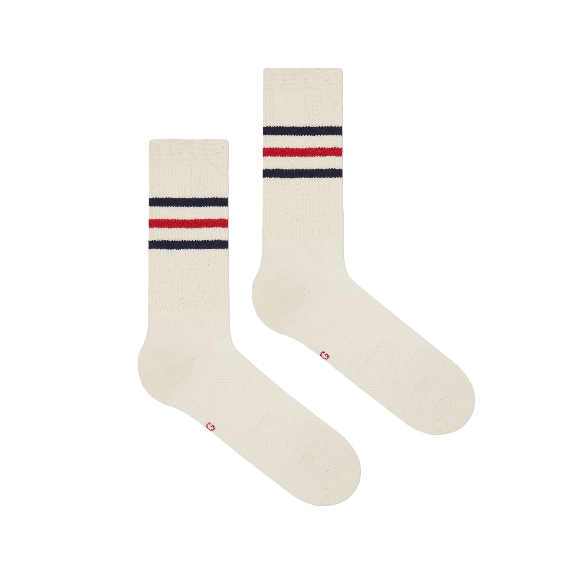 theft Egomania Taxpayer Striped Cotton Socks With Gucci Logo - Enigma Boutique