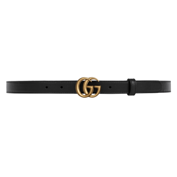 Leather Belt With Double G Buckle at Enigma Boutique