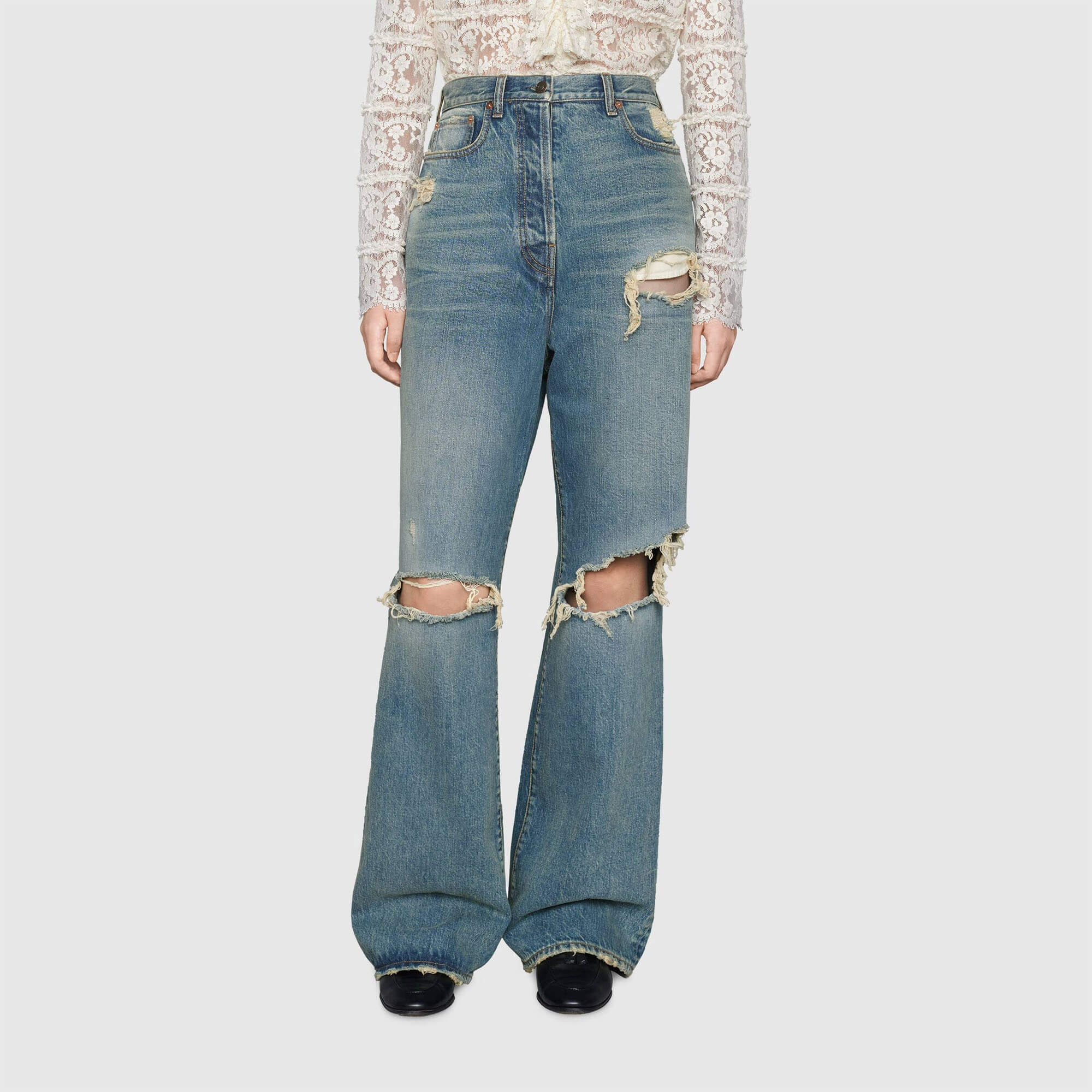 Ripped gucci jeans Clearance