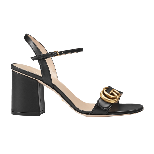 Leather Mid-heel Sandal at Enigma Boutique