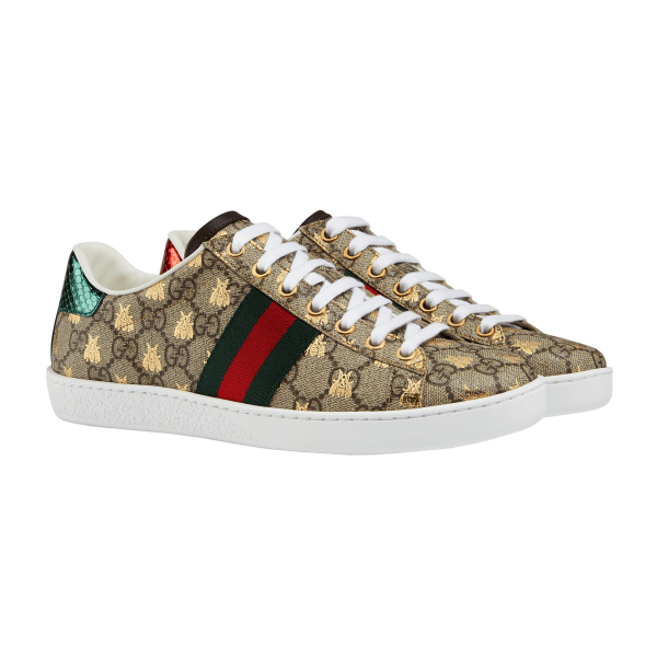 Gucci Women's Ace GG Supreme Sneaker With Bees at Enigma Boutique