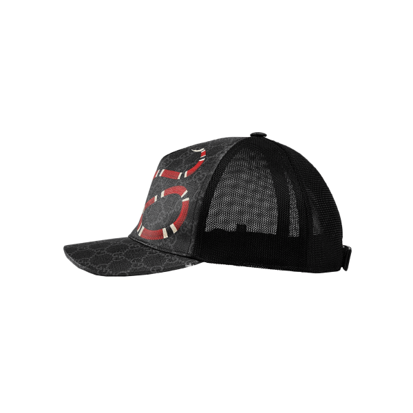 Kingsnake Print GG Supreme Baseball Hat at Enigma Boutique