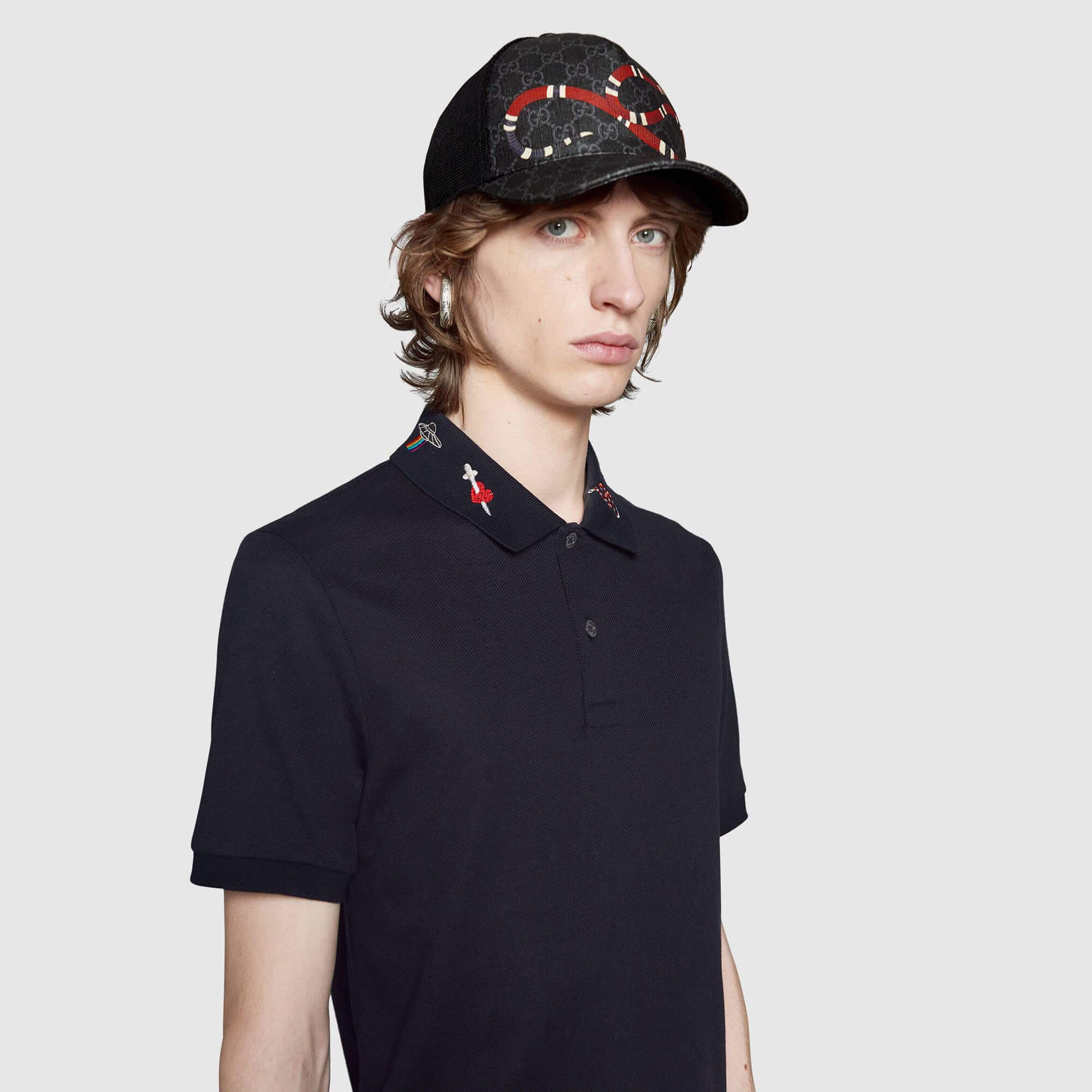 Gucci Kingsnake Print GG Supreme Baseball Hat