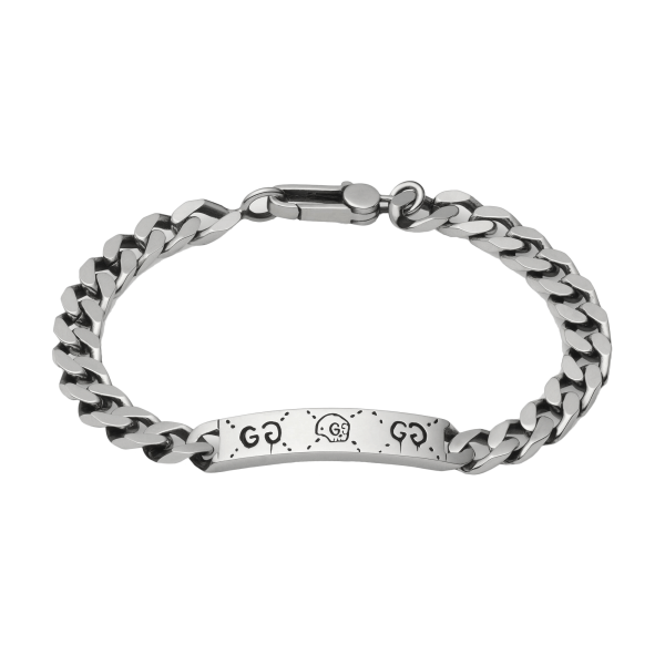 Gucci GUCCIGHOST Chain Bracelet In Silver at Enigma Boutique
