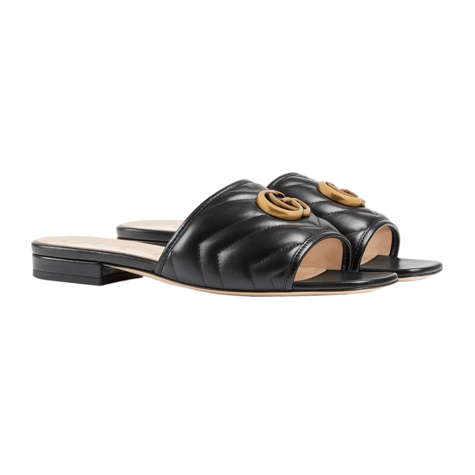 women's slide sandal with double g