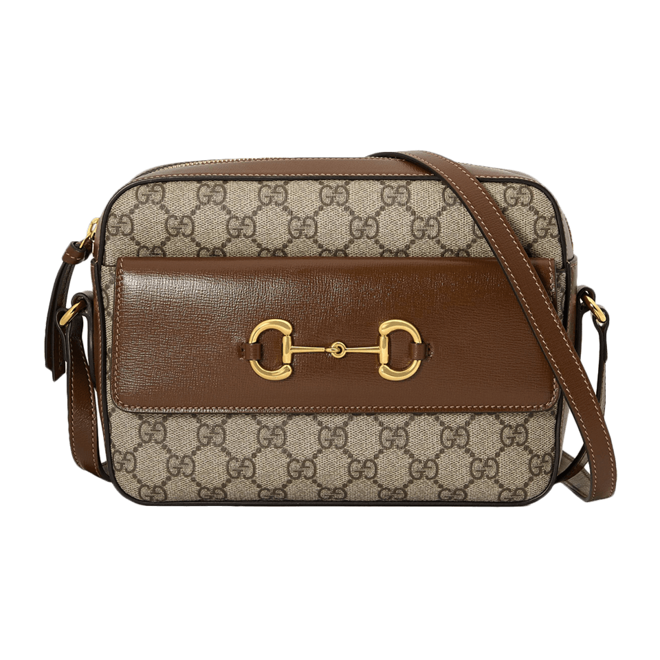 gucci horsebit 1955 gg shoulder bag brown