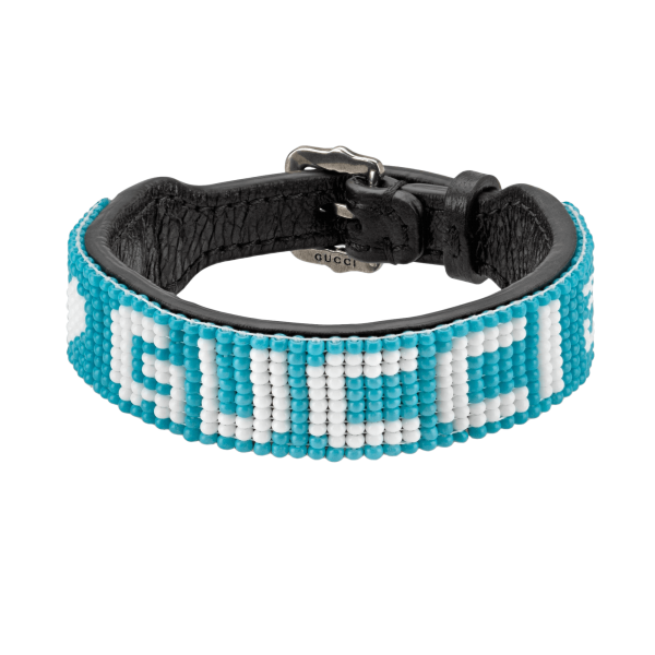 Leather Beaded 'Gucci' Bracelet at Enigma Boutique