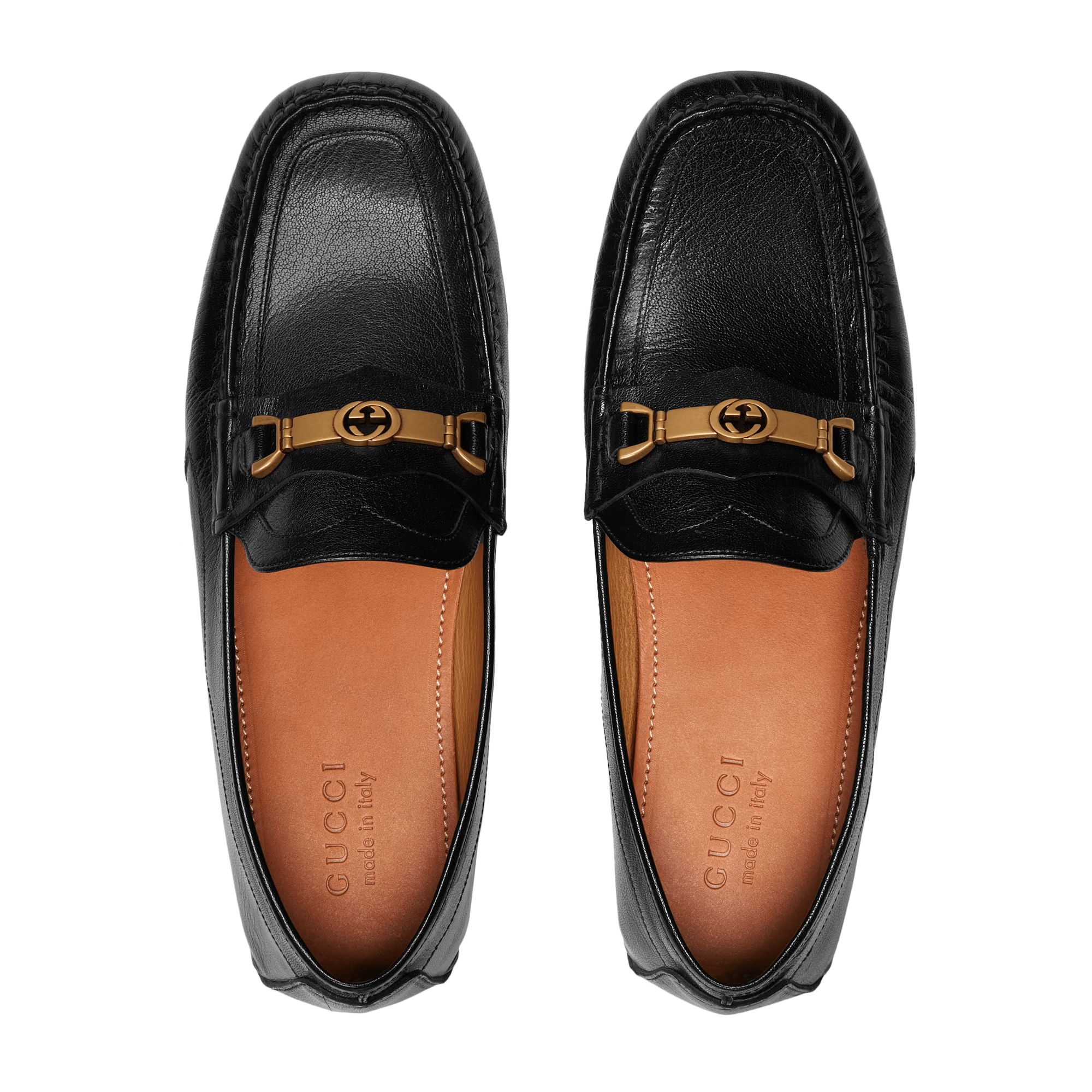 leather loafer with interlocking g horsebit