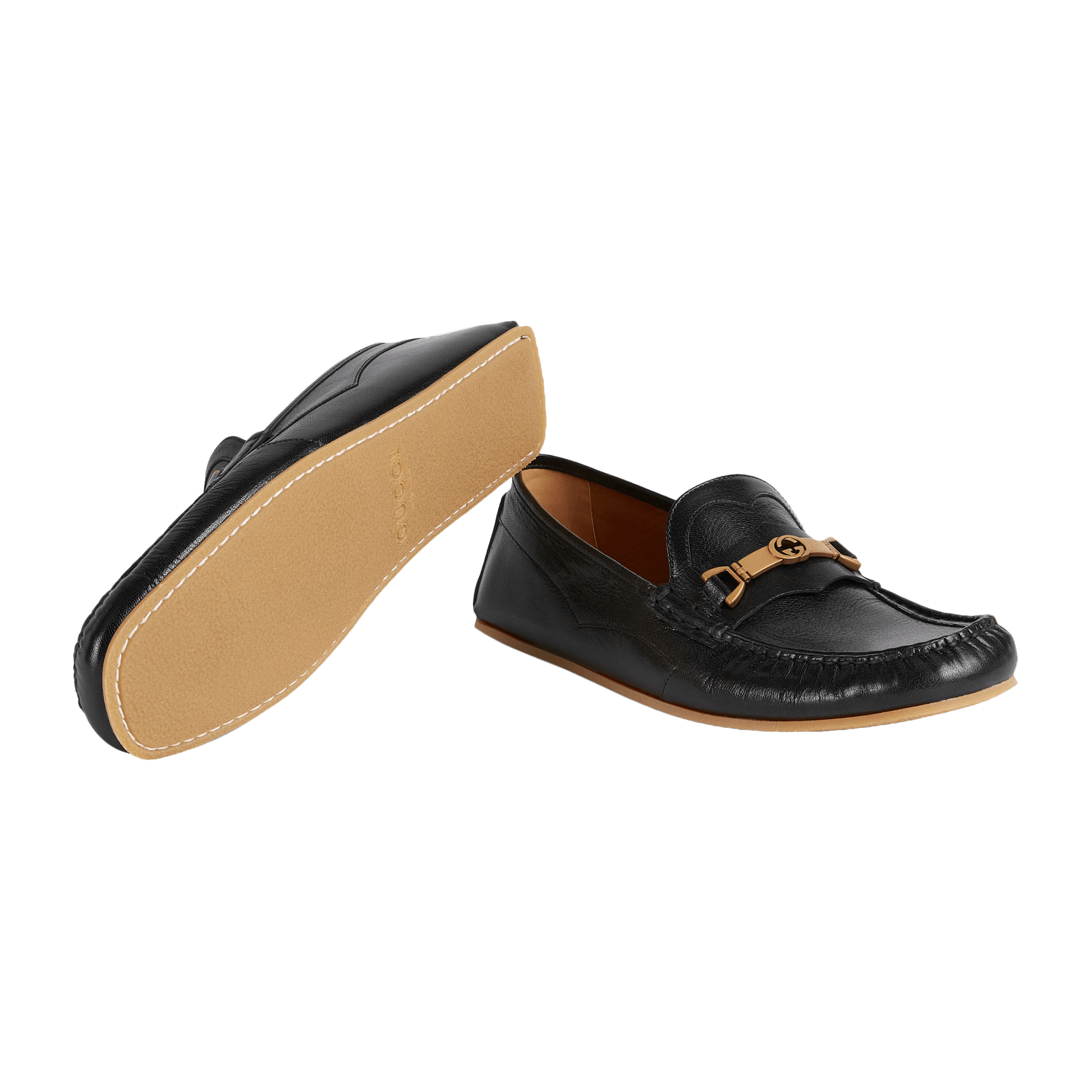 leather loafer with interlocking g horsebit