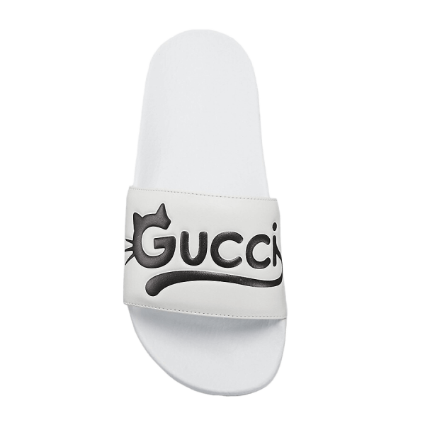 Gucci Women's Slide Sandal With Gucci kitten at Enigma Boutique