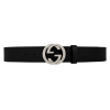 Gucci Leather Belt With Interlocking G Buckle