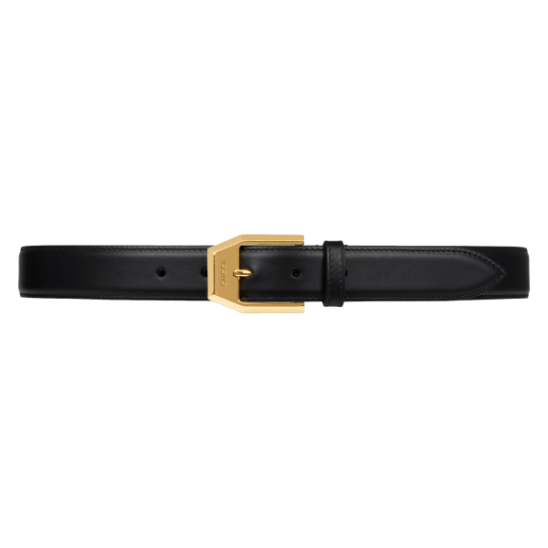 Leather Belt With Squared Buckle at Enigma Boutique