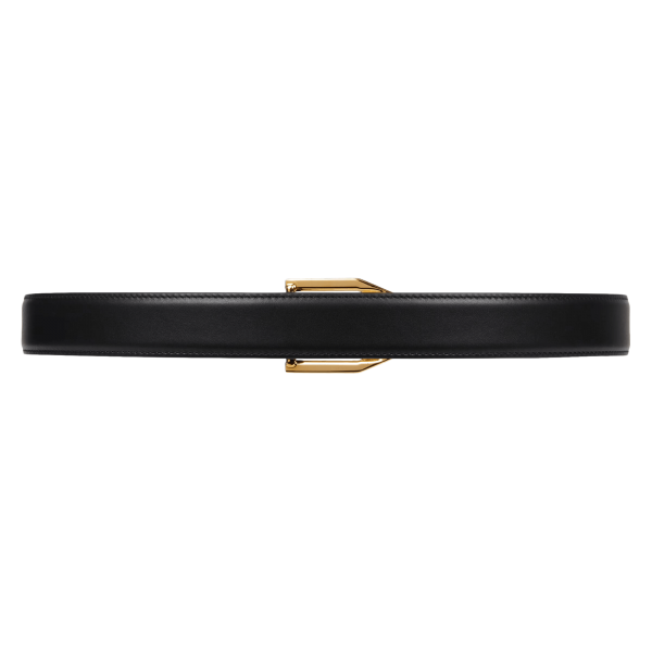 Leather Belt With Squared Buckle at Enigma Boutique