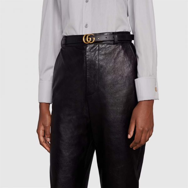 Gucci GG Marmont Reversible Thin Belt at Enigma Boutique