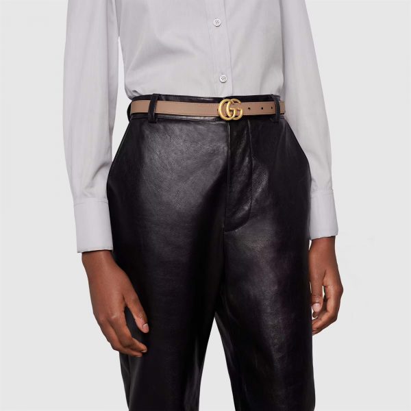 Gucci GG Marmont Reversible Thin Belt at Enigma Boutique