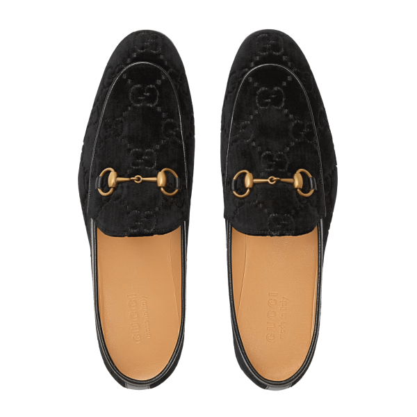 Gucci Men's Jordaan GG Velvet Loafer at Enigma Boutique