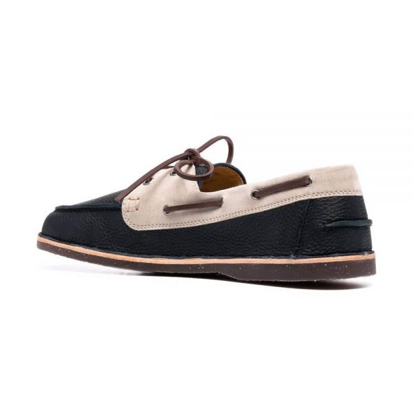 Brunello Cucinelli Leather Two-tone Boat Shoes at Enigma Boutique