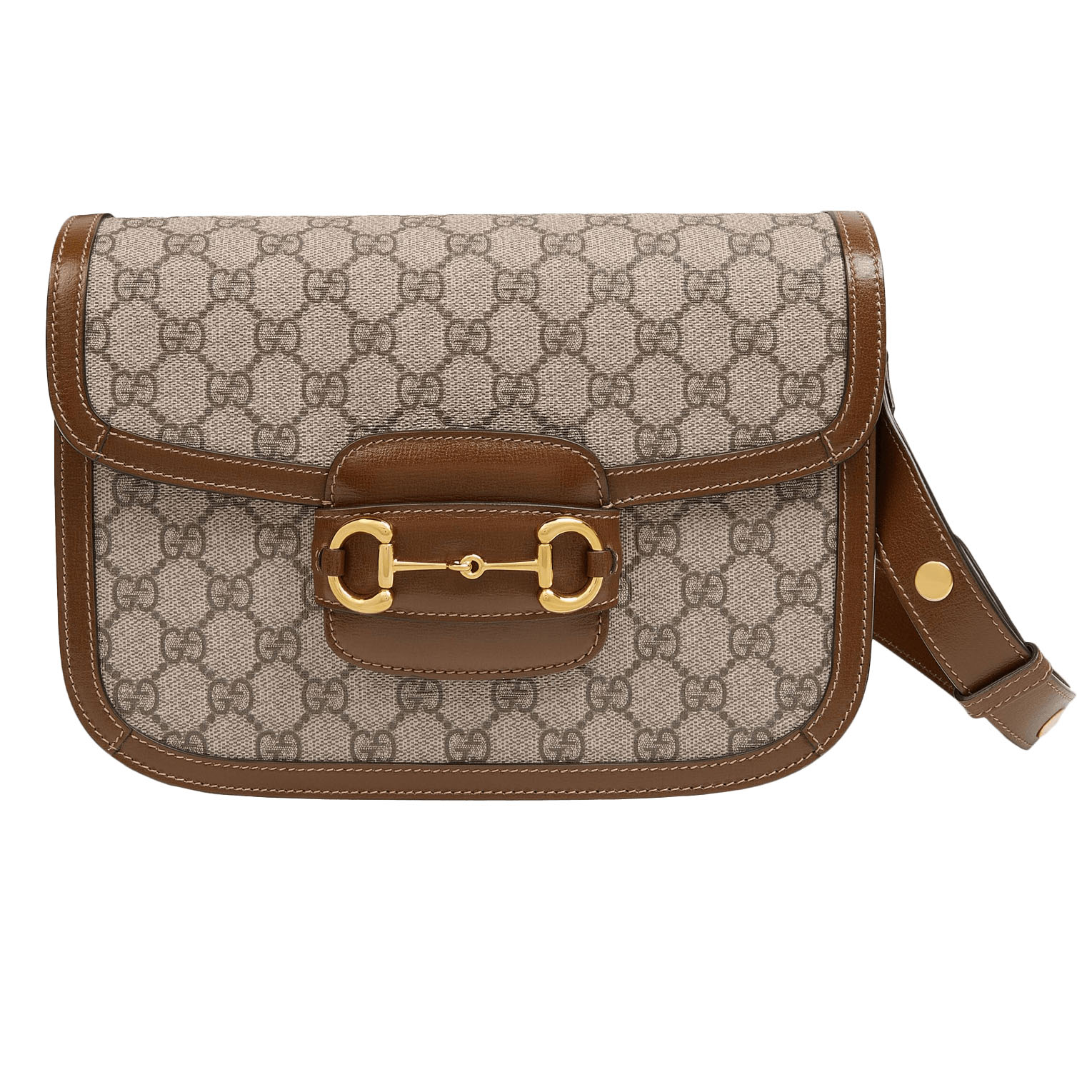gucci horsebit 1955 gg shoulder bag brown