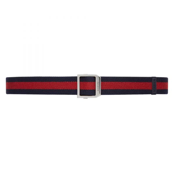 Gucci Web Belt With Rectangular Buckle at Enigma Boutique