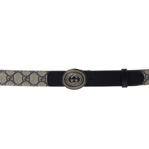 Gucci GG Supreme Belt with G Buckle - Natural - Belts