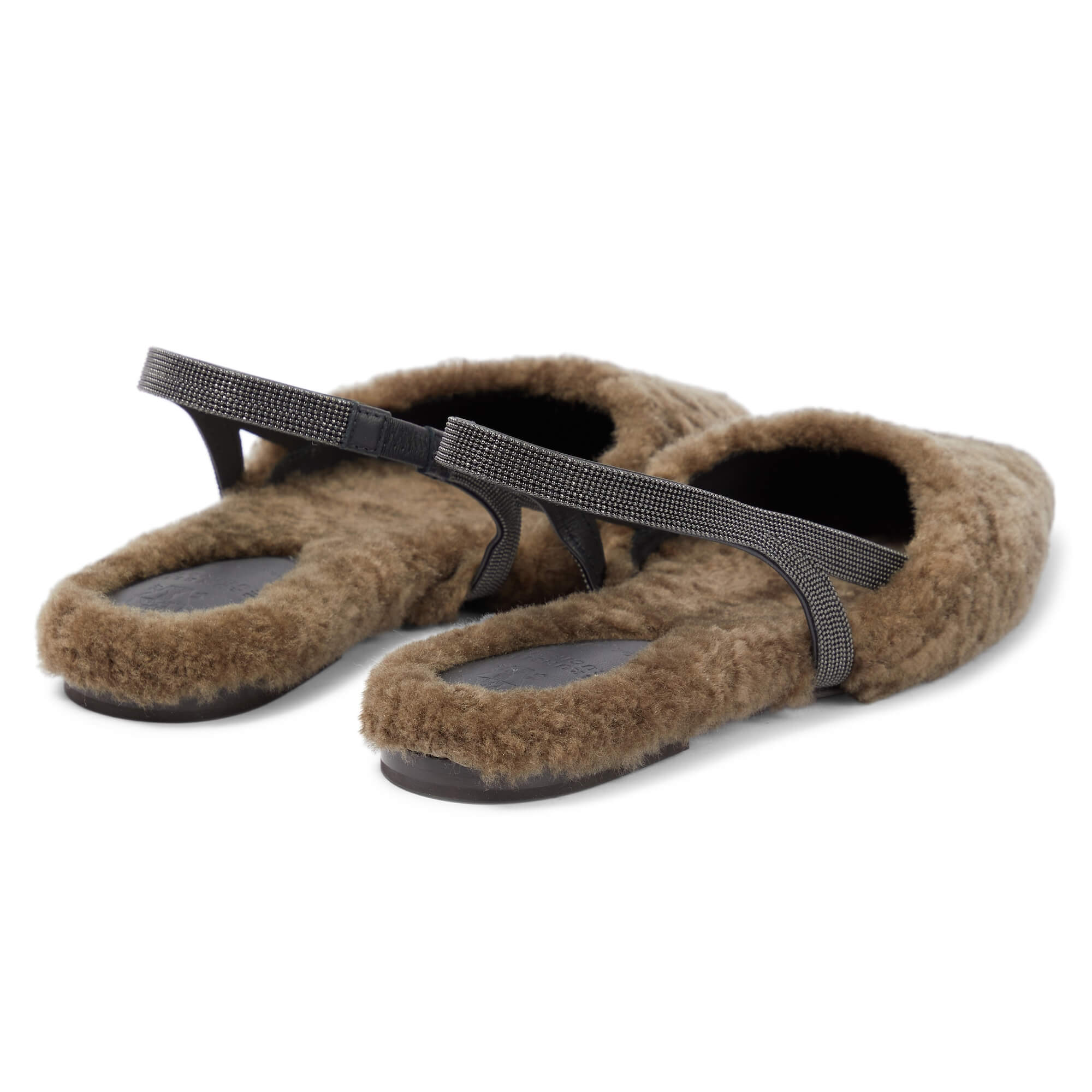shearling flats