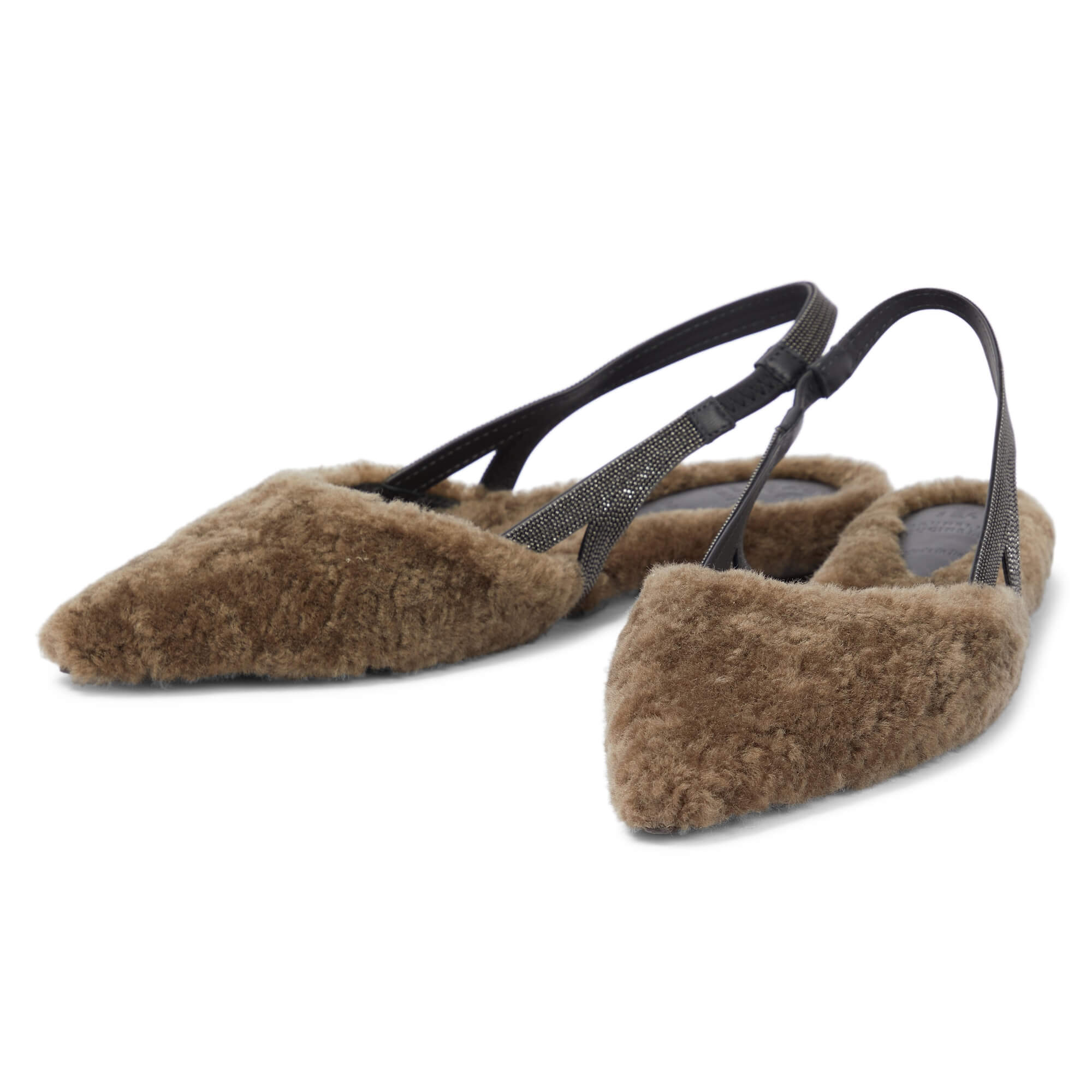 shearling flats