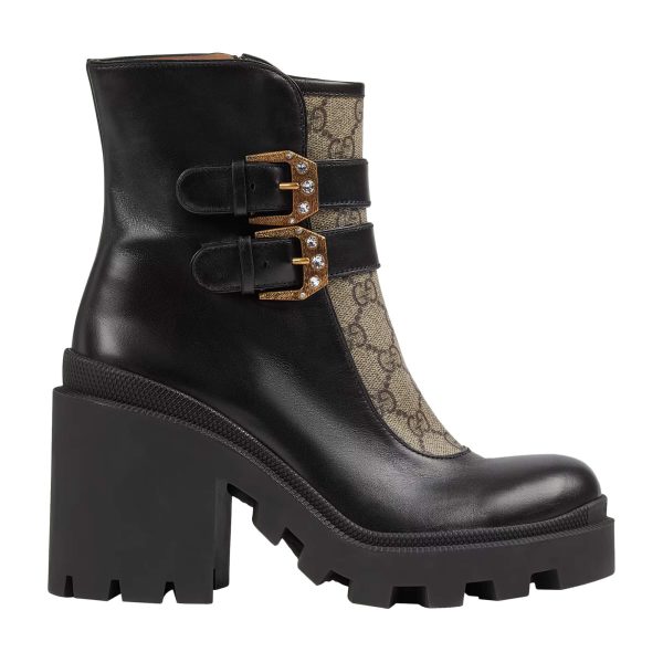 Gucci Women's GG Ankle Boot With Buckles at Enigma Boutique