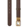 Gucci Reversible Belt With Squared Interlocking G Buckle - Image 2