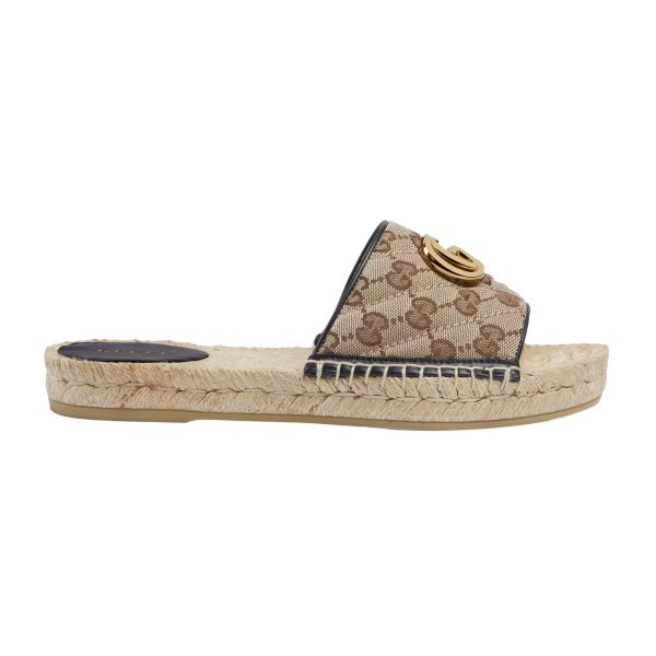 Gucci Women's GG Matelassé Canvas Espadrille Sandal at Enigma Boutique