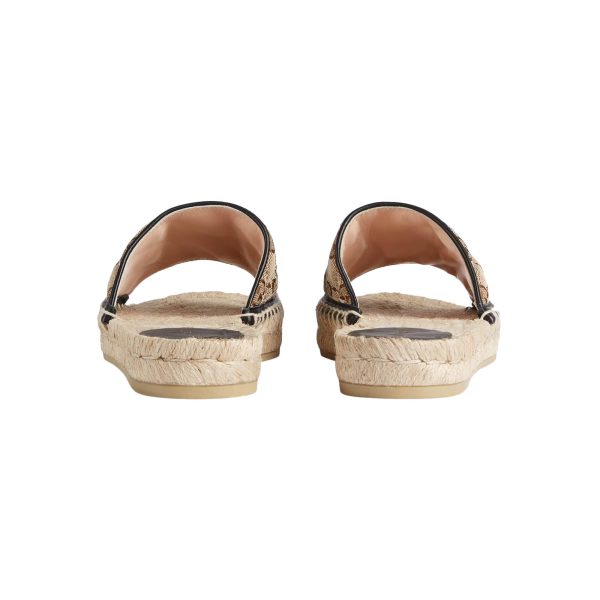 Gucci Women's GG Matelassé Canvas Espadrille Sandal at Enigma Boutique