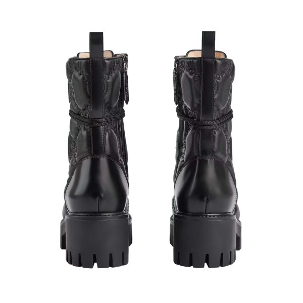 Gucci Women's GG Matelassé Lace-up Boot at Enigma Boutique