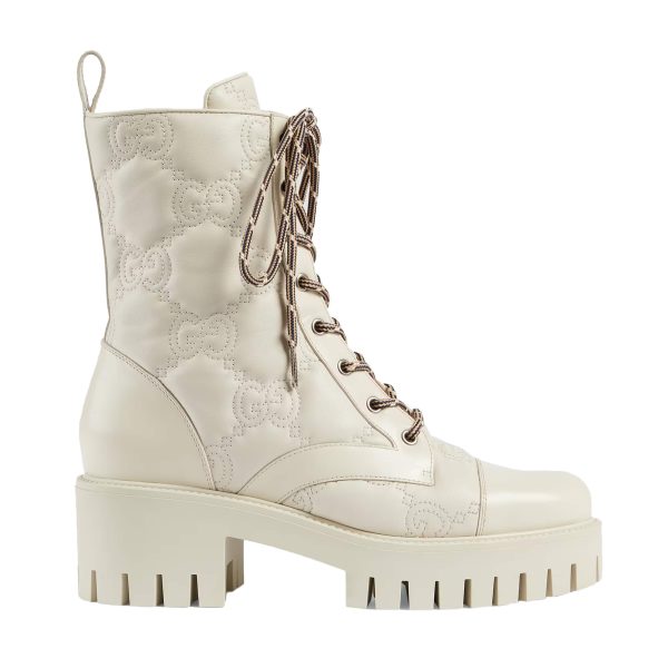 Gucci Women's GG Matelassé Lace-up Boot at Enigma Boutique