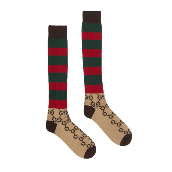 Gucci GG Striped Wool Socks at Enigma Boutique