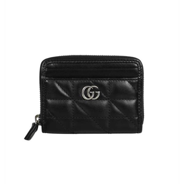 Gucci GG Marmont Matelassé Zip Card Case at Enigma Boutique