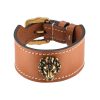 Gucci Leather Bracelet With Lion Head - Image 2