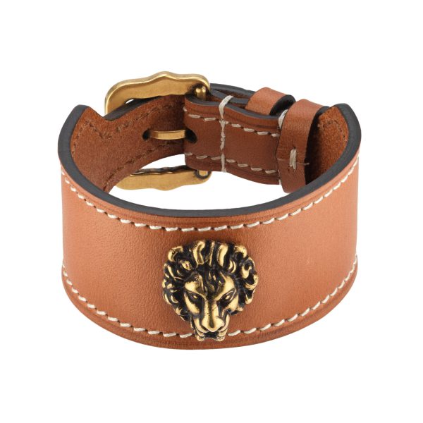 Gucci Leather Bracelet With Lion Head at Enigma Boutique