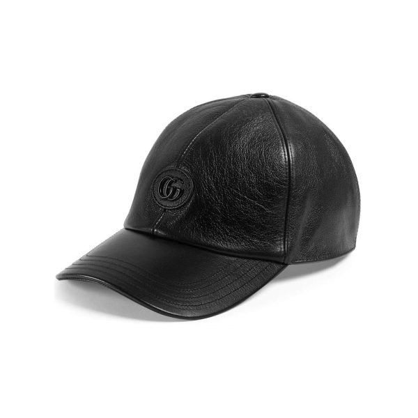 Gucci Double G Leather Baseball Hat at Enigma Boutique