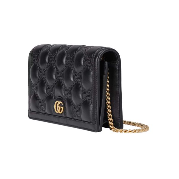 Gucci GG Matelassé Chain Wallet - Image 2