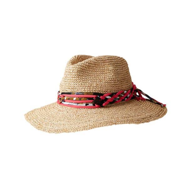 Maison Michel Rico Fedora Hat In Raffia Straw at Enigma Boutique