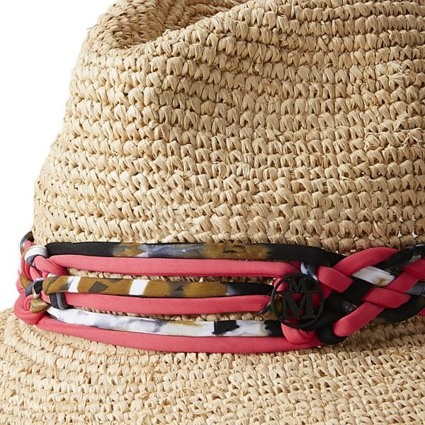 Maison Michel Rico Fedora Hat In Raffia Straw at Enigma Boutique