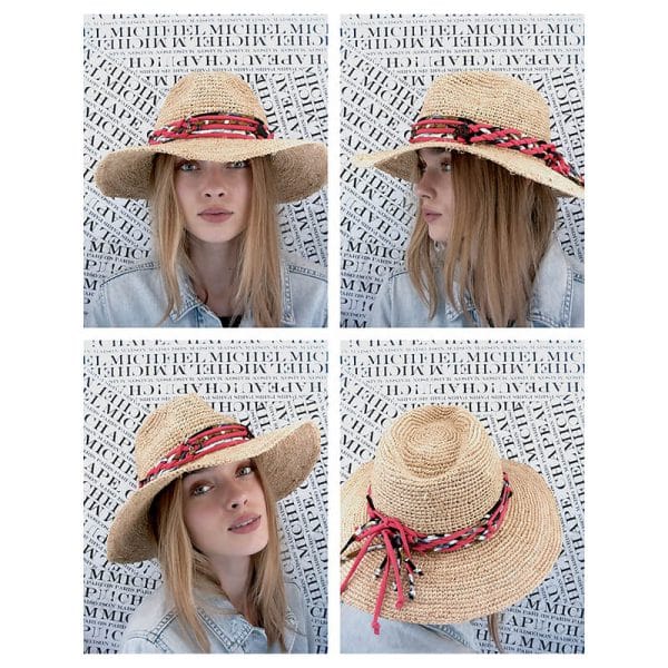 Maison Michel Rico Fedora Hat In Raffia Straw at Enigma Boutique