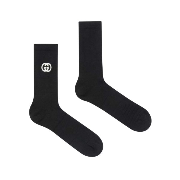 Gucci Cotton Blend Socks With Interlocking G at Enigma Boutique