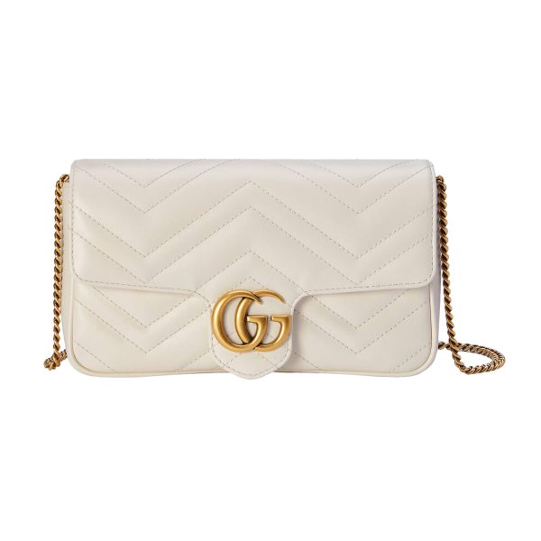 Gucci GG Marmont Mini Card Case Chain Wallet at Enigma Boutique
