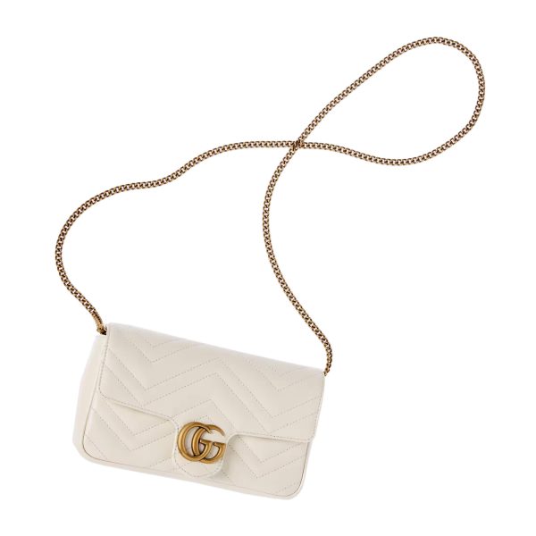 Gucci GG Marmont Mini Card Case Chain Wallet at Enigma Boutique