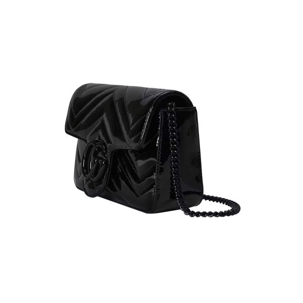Gucci GG Marmont Patent Super Mini Bag at Enigma Boutique