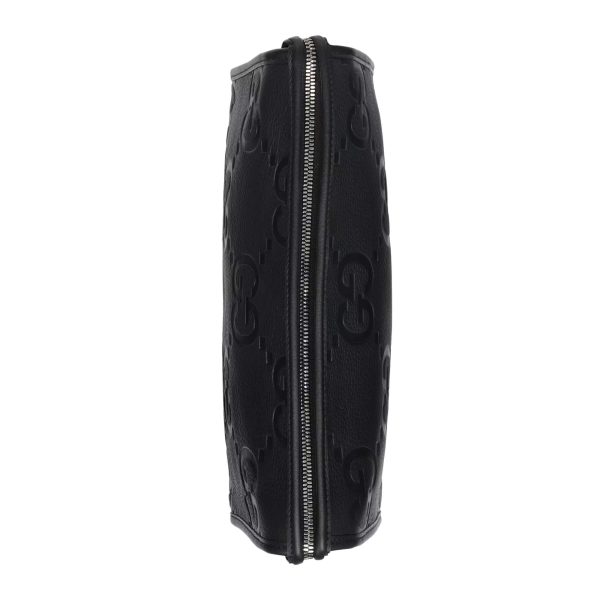 Gucci GG Jumbo Medium Pouch In Black Leather - Image 5