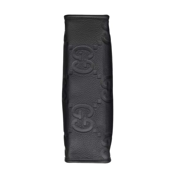Gucci GG Jumbo Medium Pouch In Black Leather - Image 7