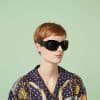 Gucci Wrapped Oval Frame Sunglasses - Image 3